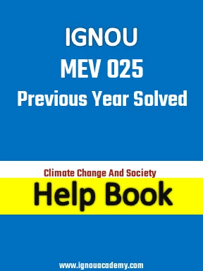IGNOU MEV 025 Previous Year Solved Question Paper